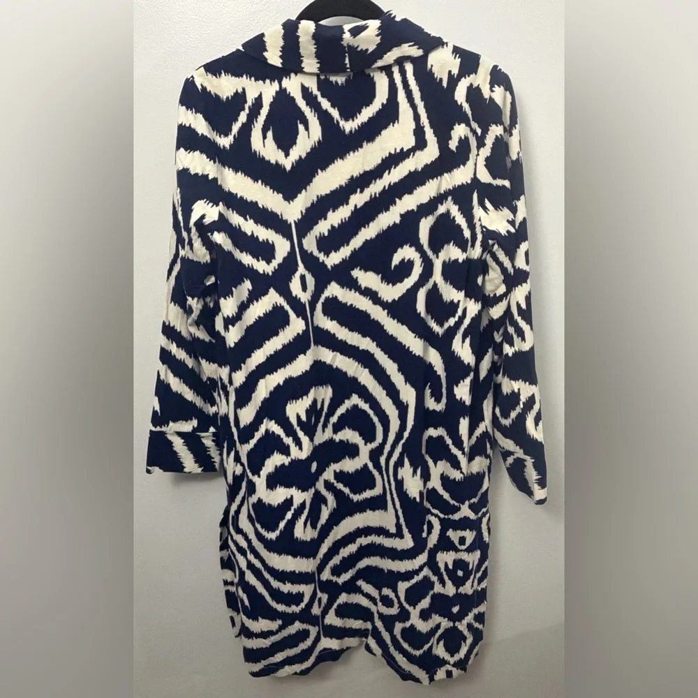 🆕 Anthropologie Robbie Duster Jacket, in Blue and White - Picture 3 of 6